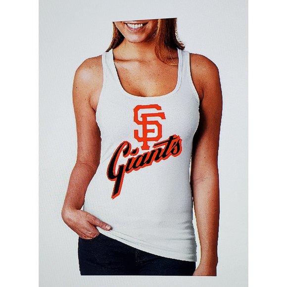 San Francisco Gaints White Racerback Tank & Shiny Lettering. - Picture 2 of 3